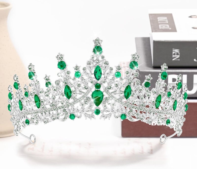 TAROSE Crowns for Women, Queen Crystal Gold Silver Tiaras with White Rhinestone and Combs, Goddess Crown for Wedding Bride Birthday Princess Bridal Shower Hair Accessories for Women - Image 3